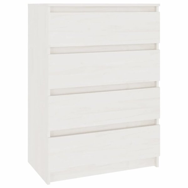 vidaXL Armoire d'appoint Blanc 60x36x84 cm Bois de pin massif