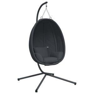 vidaXL Chaise suspendue en forme d'œuf avec support anthracite
