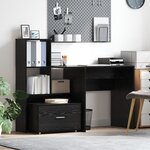 vidaXL Meuble à tiroirs Chêne noir Bois d'ingénierie Compact