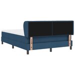 Lit avec sommier et matelas vidaXL bleu 140x200 cm en tissu