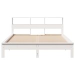 vidaXL Cadre de lit sans matelas blanc 135x190 cm bois de pin massif