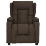 vidaXL Fauteuil de massage Marron foncé Tissu
