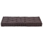 vidaXL Coussins de plancher de palette lot de 2 Coton Anthracite