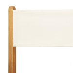 vidaXL Ensemble à manger de jardin 5 Pièces blanc crème tissu bois massif