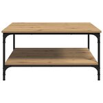 vidaXL Table basse chêne artisanal 80 x 80 x 40 cm Bois d'ingénierie