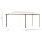 vidaXL Belvédère 3x6x2 6 m Crème 160 g/m²