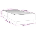 vidaXL Cadre de lit Crème 100 x 200 cm Tissu