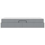 vidaXL Lit avec rangement et matelas Gris clair 90 x 190 cm Polyester