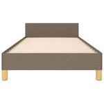 vidaXL Cadre de lit avec tête de lit sans matelas taupe 90x200cm tissu