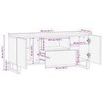 vidaXL Meubles et étagères de rangement pour médias Blanc et Noir