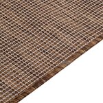 vidaXL Tapis à tissage plat d'extérieur 100x200 cm Marron
