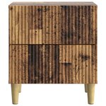 vidaXL Cabinet de chevet avec tiroir Bois ancien 43 x 34 5 x 48 cm