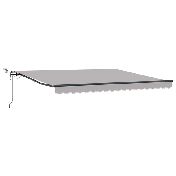 Auvent Rétractable Automatique vidaXL avec LED Gris Clair 400x300 cm