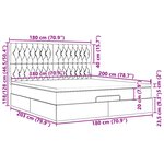 VidaXL Cadre de lit ottoman avec matelas crème 180x200 cm tissu
