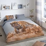 Good morning housse de couette tiger 200x200/220 cm multicolore