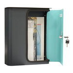 Profirst ziefen boîte aux lettres anthracite turquoise