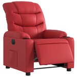 vidaXL Fauteuil inclinable électrique Rouge Similicuir