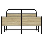 vidaXL Cadre de lit sans matelas 135x190 cm chêne sonoma