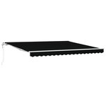 vidaXL Auvent rétractable électrique Noir 400 × 300 cm