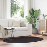 vidaXL Tapis HUARTE Noir 100 x 200 cm Polyester