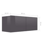 Vidaxl ensemble de meuble tv 4 pièces gris brillant aggloméré