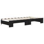 vidaXL Lit de jour avec lit gigogne noir 90x190 cm tissu