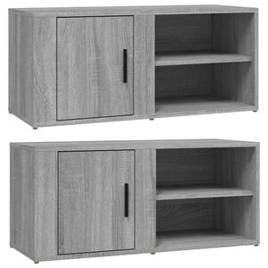 vidaXL Meubles TV 2 Pièces Sonoma gris 80x31 5x36 cm Bois d'ingénierie