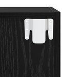 vidaXL Meuble TV mural avec étagère avec stockage 4 Pièces Chêne noir 37 x 37 x 72 cm