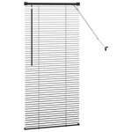vidaXL Store de Fenêtre avec des rideaux Noir Aluminium