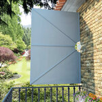 Vidaxl auvent latéral pliable de terrasse gris 240 x 160 cm