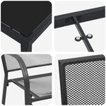 vidaXL Ensemble de salle à manger pour jardin 7 Pièces Anthracite Acier