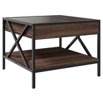 vidaXL Table basse avec LED Infinity chêne marron 50x50x38 cm