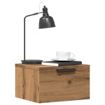 vidaXL Tables de chevet murales 2 Pièces chêne artisanal 34x30x20 cm