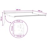 vidaXL Auvent rétractable Sable 3 x 2 m 100 Polyester et Aluminium