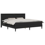 vidaXL Cadre de lit avec bandes LED Noir 180 x 200 cm Simili cuir