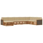 vidaXL Ensemble de canapés d'extérieur 8 Pièces Naturel et Beige