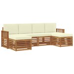 vidaXL Ensembles de canapés avec coussin 6 Pièces Naturel et Crème