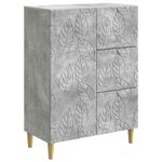 vidaXL Buffet Gris béton 66 x 34 5 x 90 cm Bois d'ingénierie