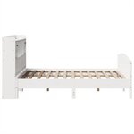 vidaXL Lit bibliothèque sans matelas blanc 140x190 cm bois pin massif