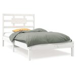 vidaXL Cadre de lit sans matelas blanc 90x190 cm bois massif