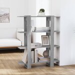 vidaXL Bibliothèque/Séparateur de pièce Sonoma gris 100x30x123 5 cm