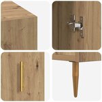 vidaXL Bureau chêne artisanal 140 x 50 x 75 cm Bois d'ingénierie