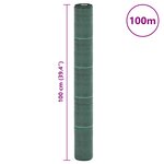 vidaXL Membrane anti-mauvaises herbes vert 1x100 m PP