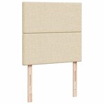 vidaXL Sommier à lattes de lit avec matelas Crème 90x200 cm Tissu