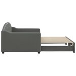 vidaXL Lit de jour avec lit gigogne gris foncé 90x200 cm tissu