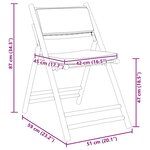 vidaXL Chaises de bistro pliantes lot de 6 et coussins blanc crème