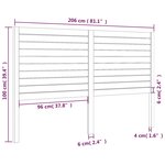 vidaXL Tête de lit 206x4x100 cm Bois massif de pin