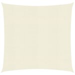 vidaXL Voile d'ombrage 160 g/m² Crème 7x7 m PEHD