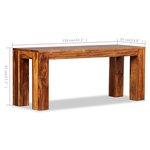 vidaXL Banc Bois massif 110x35x45 cm