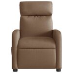 vidaXL Fauteuil inclinable de massage électrique marron tissu